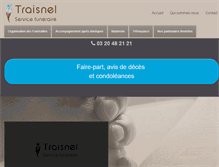 Tablet Screenshot of pompesfunebrestraisnel.com